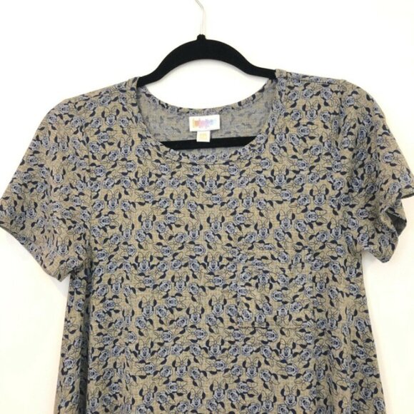 LuLaRoe XXS Minnie Mouse Print Gray & Yellow Short Sleeve Swing Dress Shift Rare - Picture 2 of 9